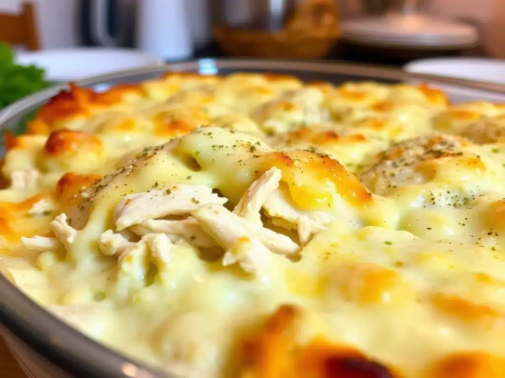Keto Cheesy Chicken Alfredo Casserole