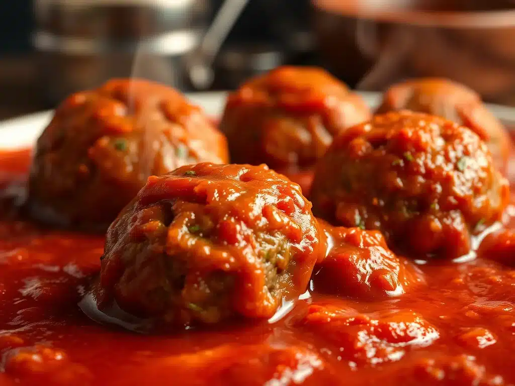 Keto Crockpot Recipes - Meatballs In Marinara Sauce 