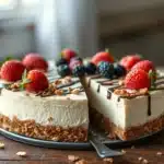 How To Make Almond Butter Greek Yogurt Cheesecake With Granola Crust 44 Almond Butter Greek Yogurt Cheesecake with Granola Crust