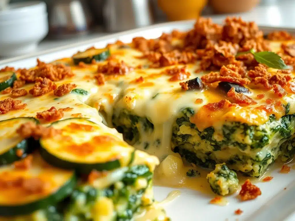 15 Best Frozen Spinach Recipes to Try Today 4 Cheesy Spinach and Zucchini Bake