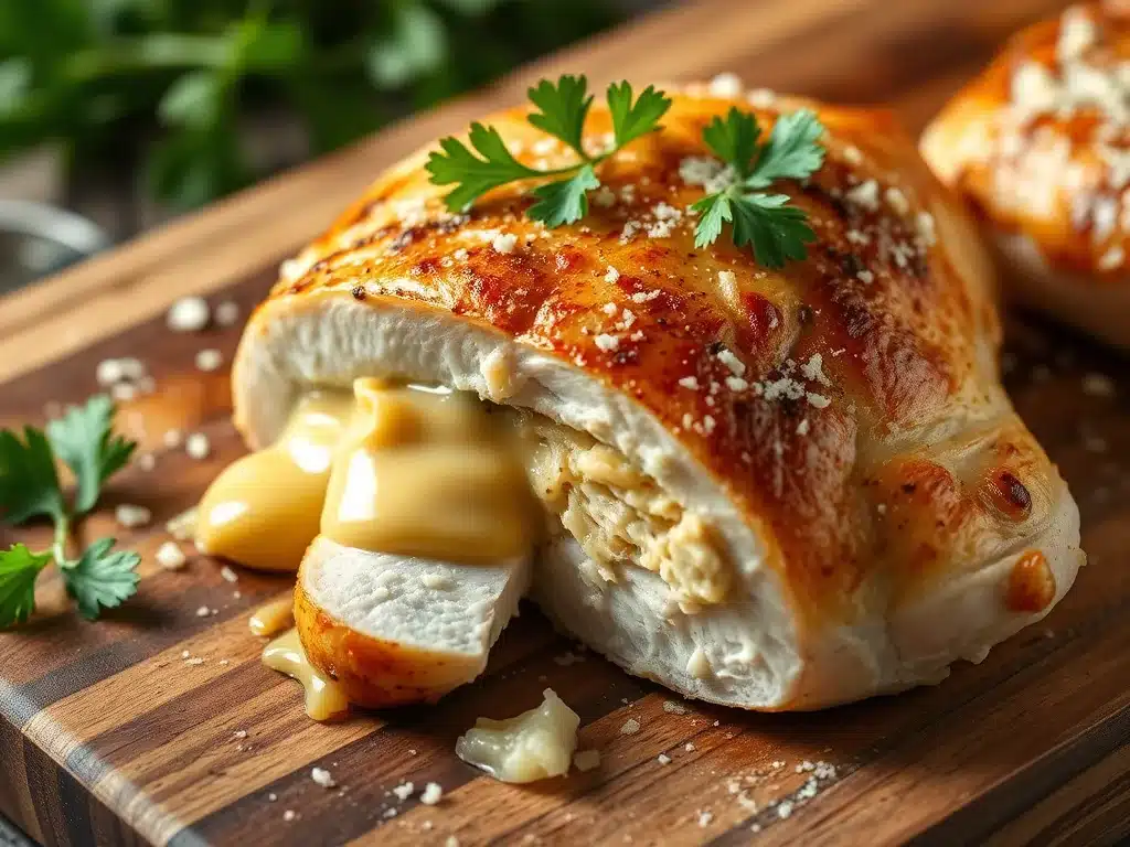 Keto Garlic Butter Stuffed Chicken