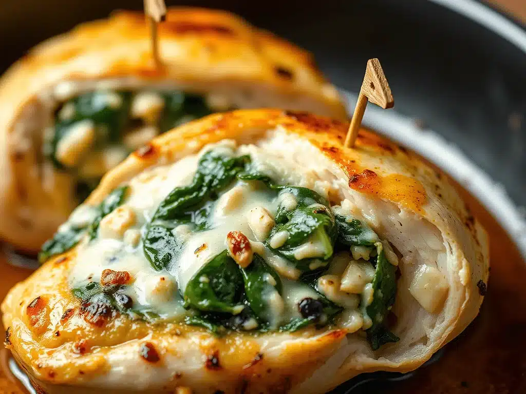 Keto Spinach and Cheese Stuffed Chicken