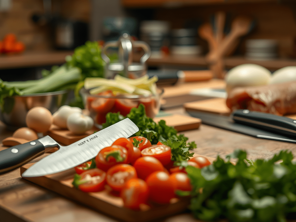 Massaman Curry prep tools on a kitchen table