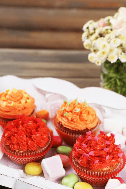 White Chocolate Almond Cupcakes