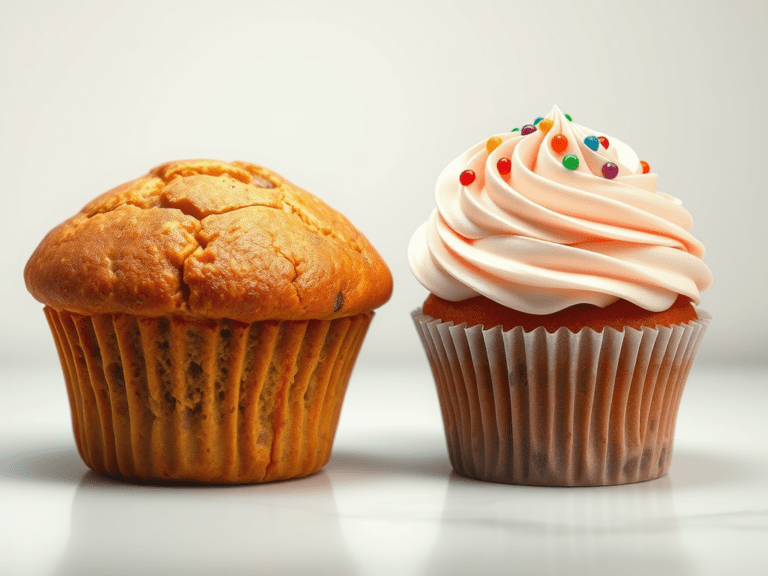 Difference Between Muffins and Cupcakes