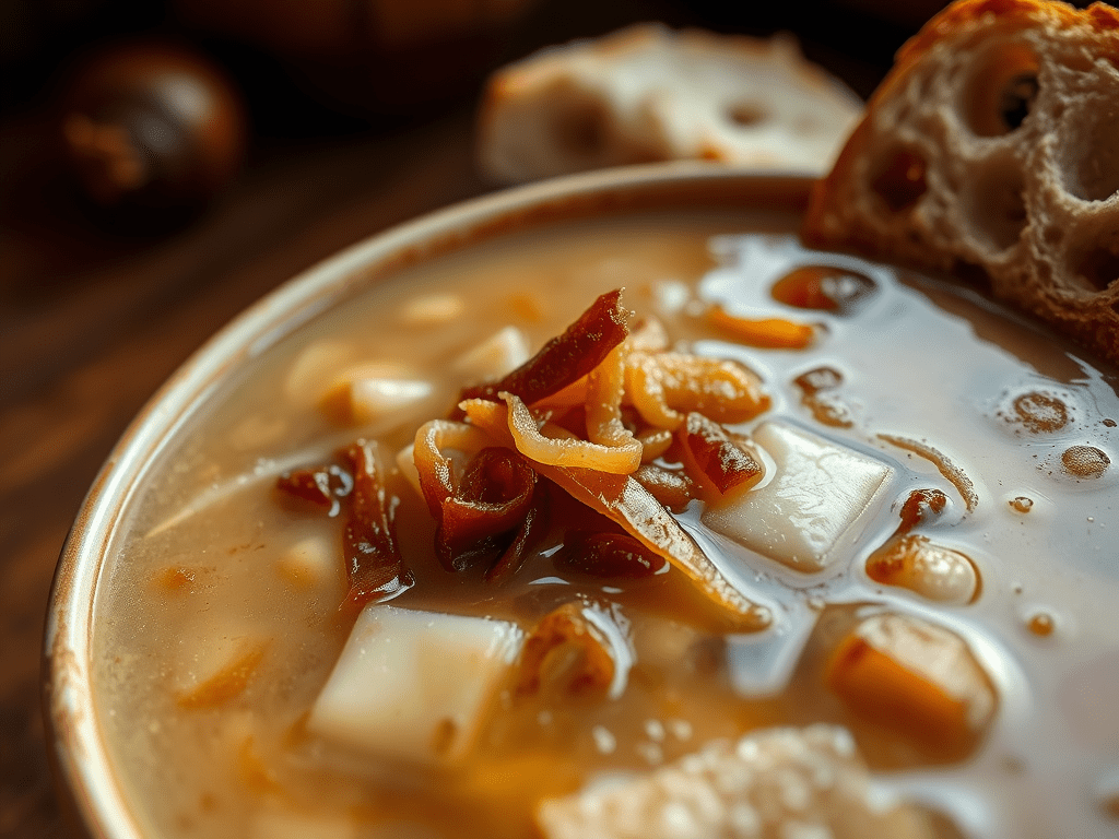 Panera French Onion Soup with Melted Gruyère