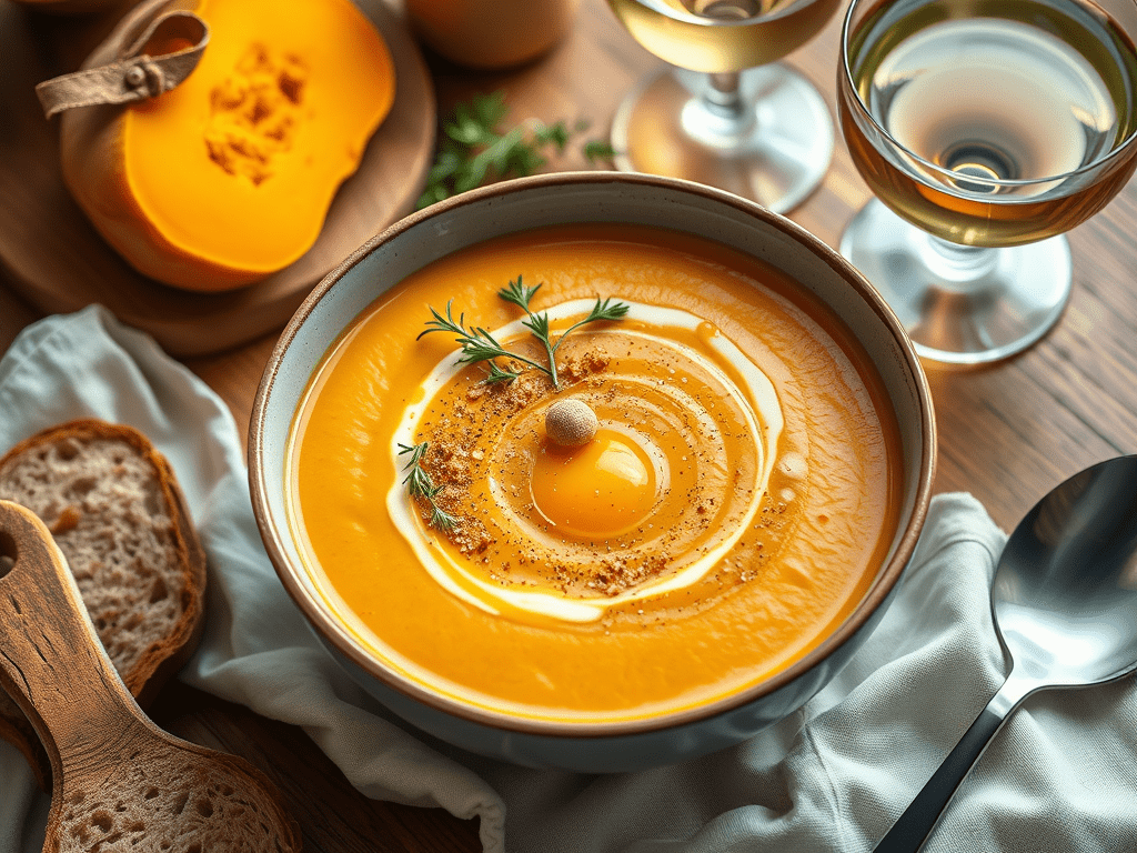 What to eat with butternut squash soup
