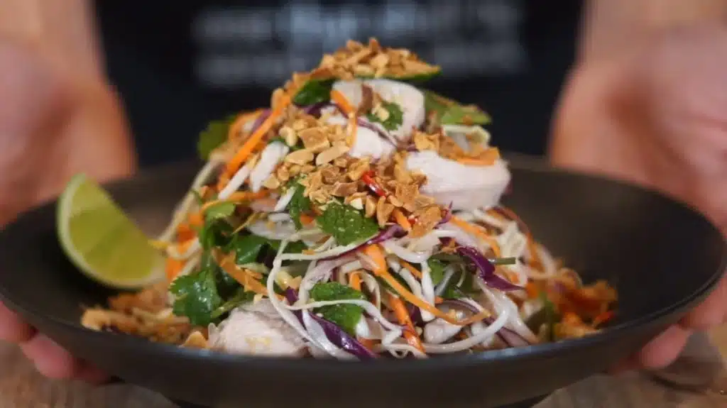 Grilled Chicken and Cabbage Salad Recipe 5 Finished Grilled Chicken and Cabbage Salad