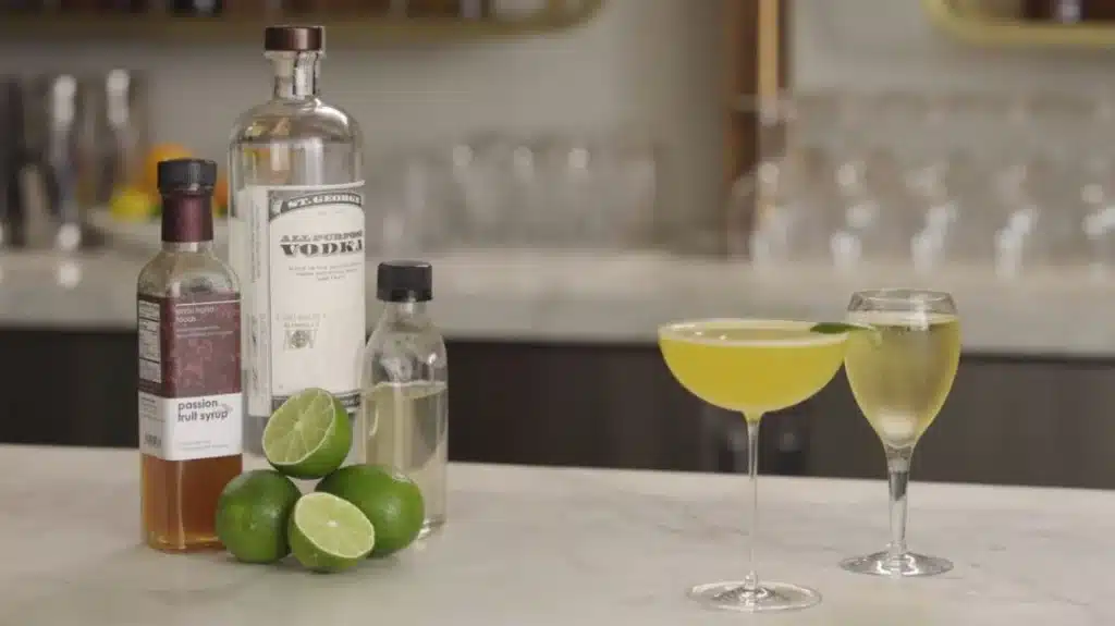 Zesty Lemon San Diego Cocktail with a Tropical Twist 3 Lemon San Diego Cocktail with garnishes