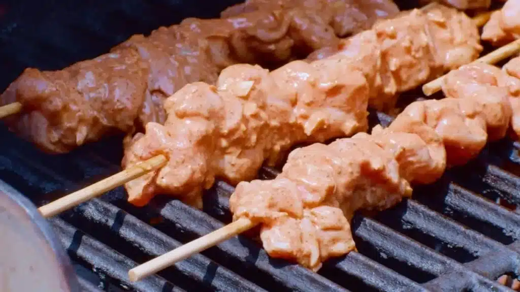 Grilling Chicken Shish Tawook