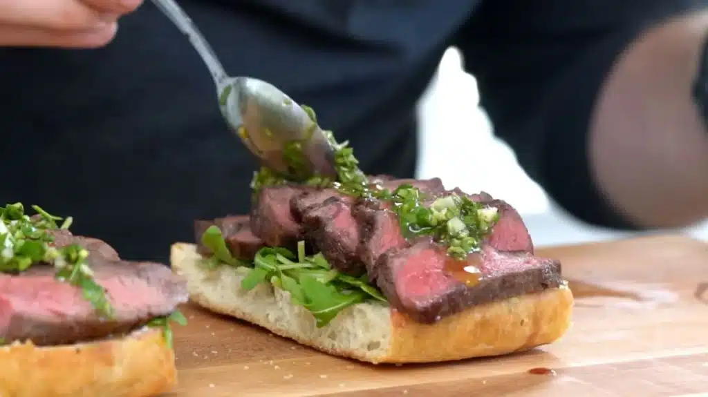 How to Make the Perfect Knob Sandwich: A Step-by-Step Guide 5 Knob sandwich with sauce and arugula