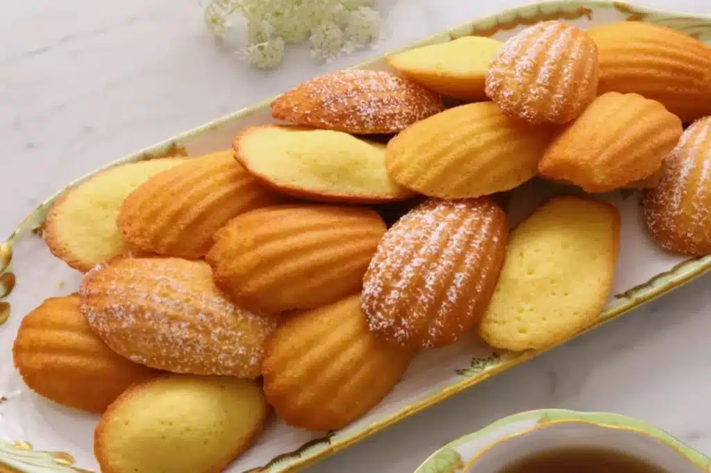 Madeline Cookies Recipe Using Cream – Soft & Buttery French Treat 1 Madeline cookies recipe dusted with sugar