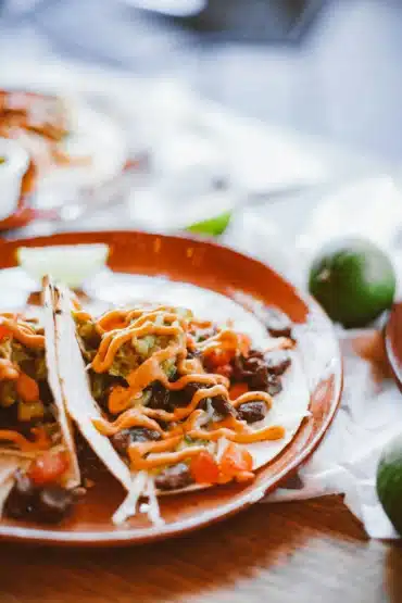 Guajillo Chili Beef Tacos Mangoes and Palm Trees