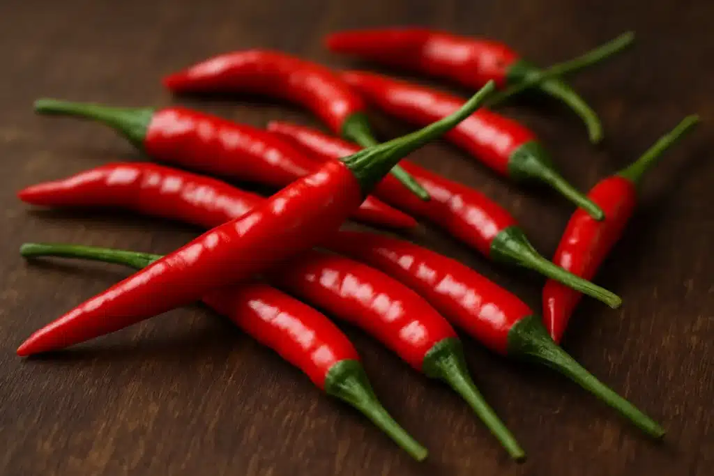 Thai bird's eye chili peppers