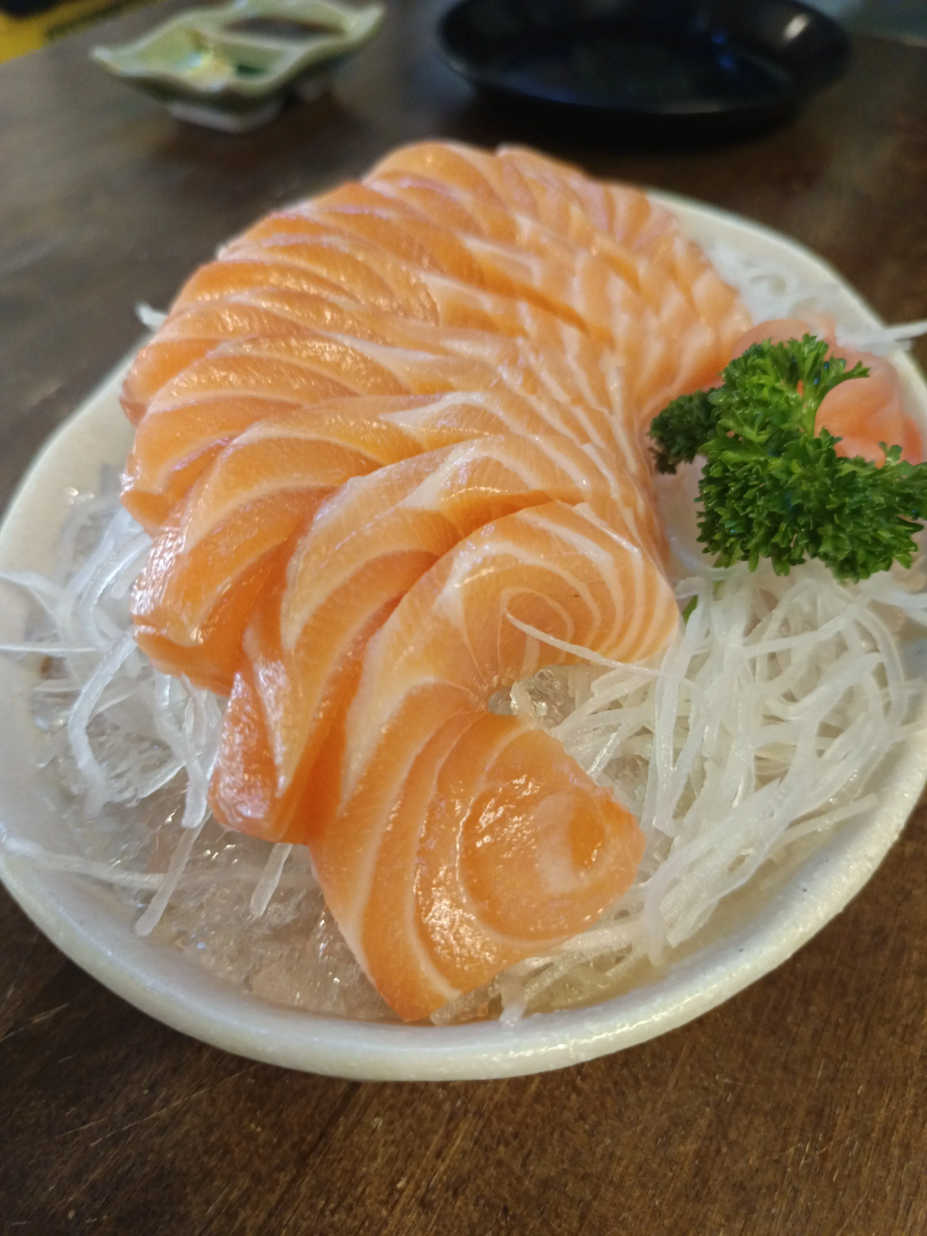 Fresh Salmon Sashimi served at Yayoi Hua Hin