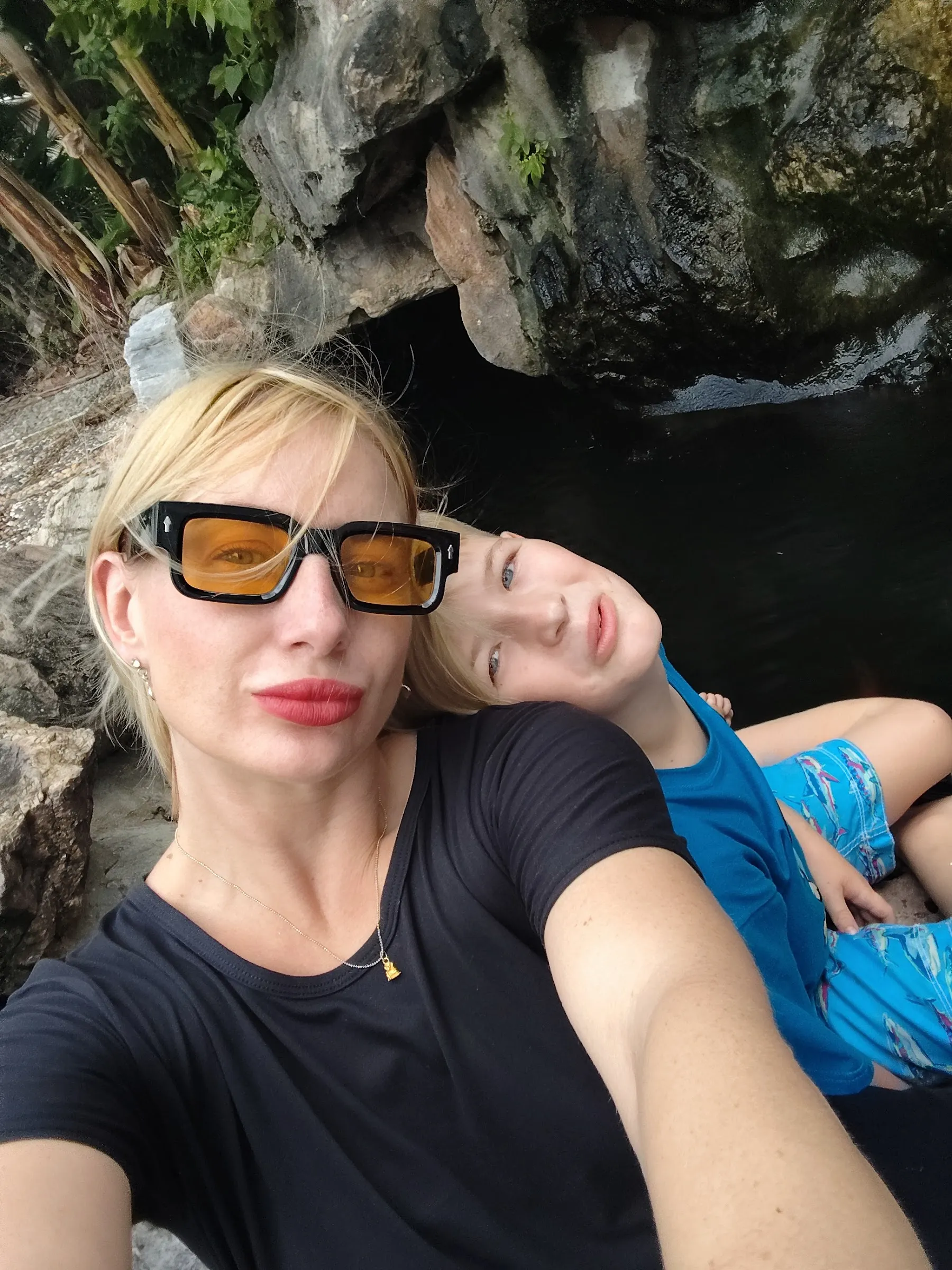 Natalia and Victor Mayerhoffer at a Bangkok street food market last week.