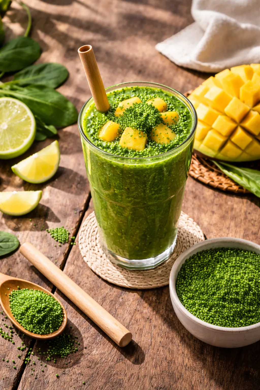 Khai Pham Guide 2026 - mango smoothie with Khai Pham and lime