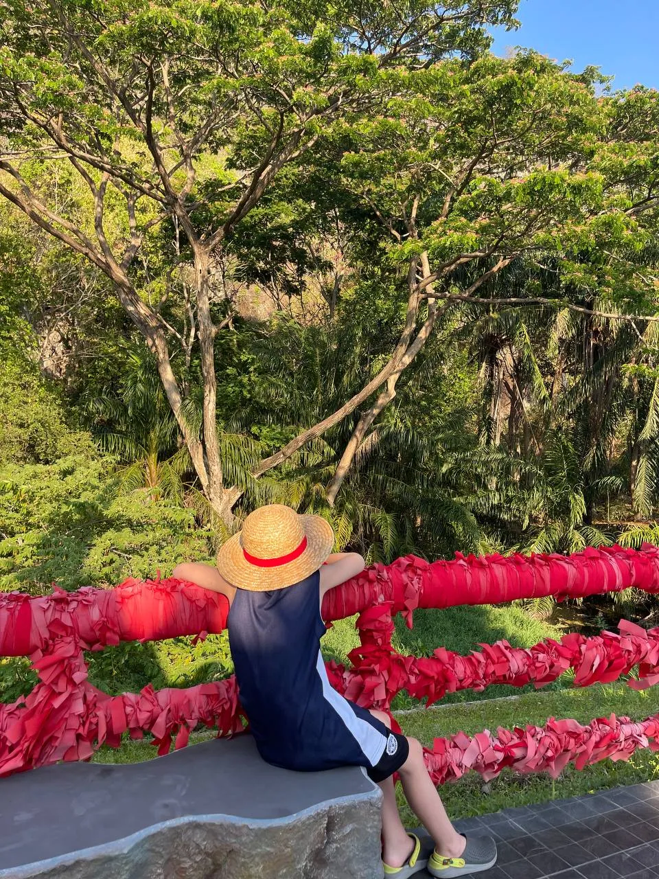 The Mayerhoffer family reflecting at Wat Tham Chaeng in April 2026