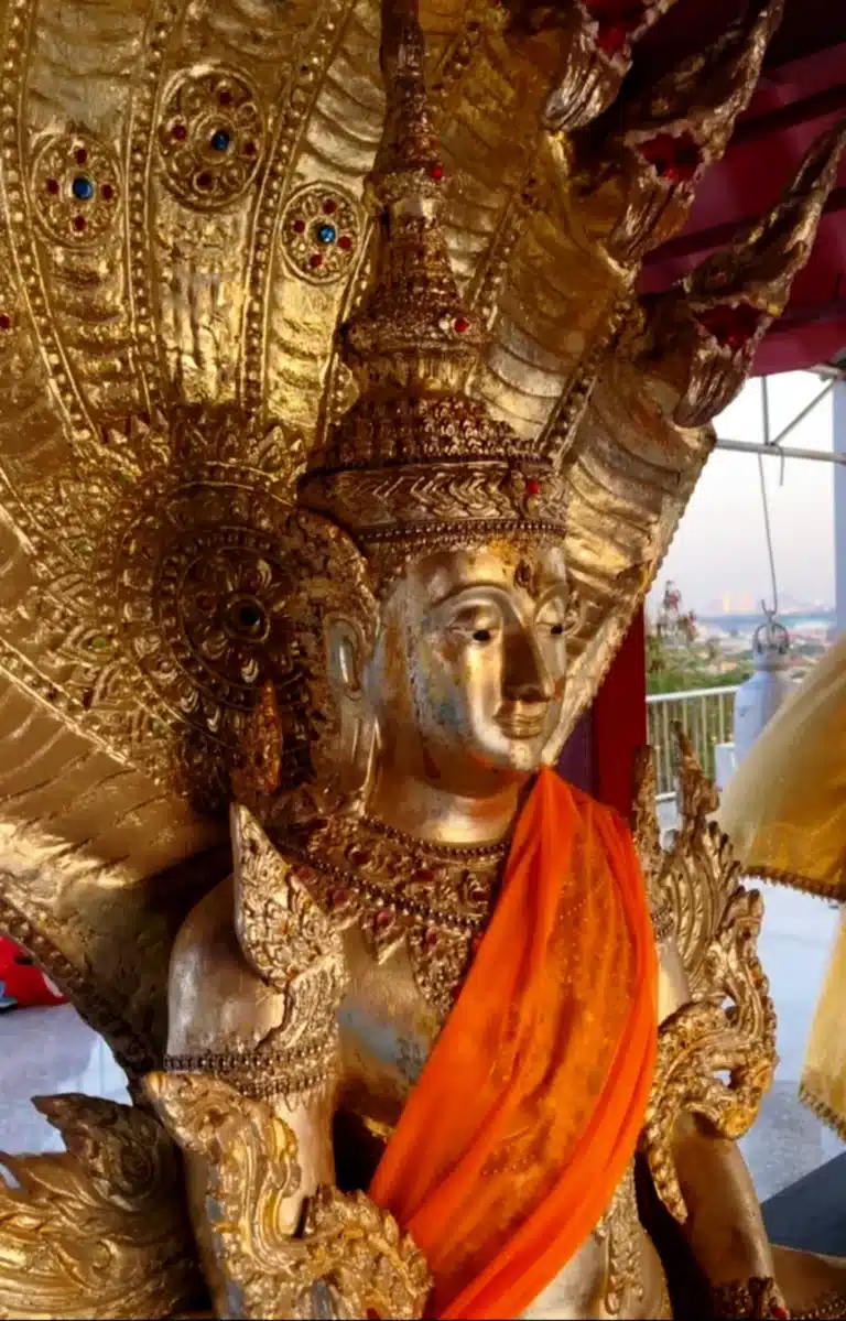 Golden buddha close up Wat Khao Noi Hua Hin