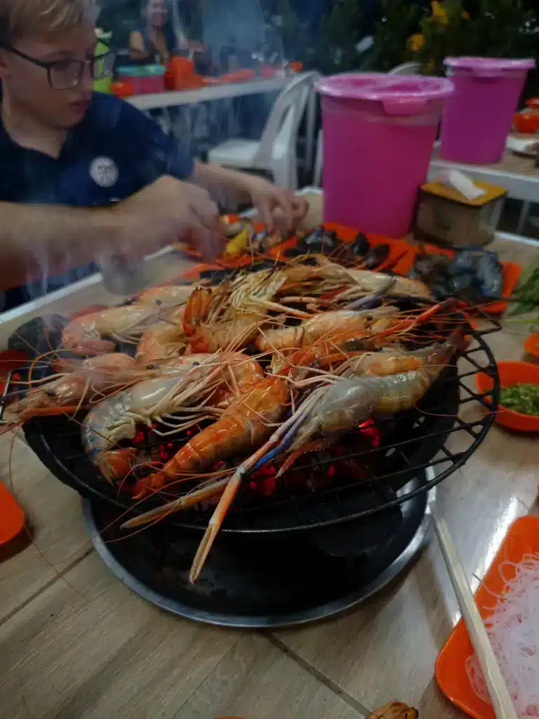 Home 1 Shrimps of the korean bb at Mr dams in koh samui thailand