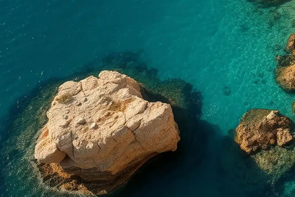 Illustrative empty shallow east-coast bay on Cyprus