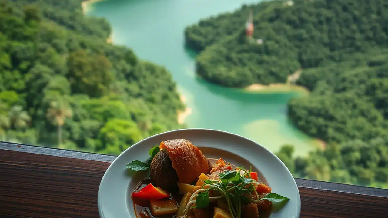 The Ultimate Koh Chang Travel Guide: Authentic Island Living 3 Illustrative aerial view of Koh Chang island rainforest and bays
